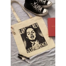 Designedfy Lana Del Rey Ultraviolence Baskılı Bez Çanta Baskılı Bez Çanta Kadınlar İçin Şık Tasarım