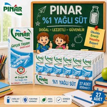Pınar %1 Yağlı Süt 200 ml x 27 Adet