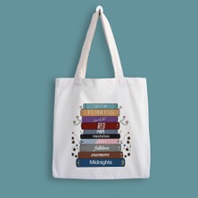 Designedfy Taylor Swift Books Baskılı Bez Çanta