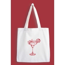 Designedfy Margarita Su Geçirmez Baskılı Bez Çanta, Tote Bag