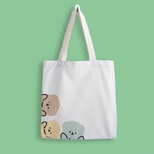 Designedfy Bear Baskılı Bez Çanta