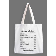Designedfy Sagopa Kajmer Albüm Su Geçirmez Baskılı Bez Çanta, Tote Bag