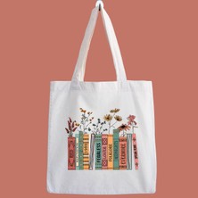 Designedfy Books Su Geçirmez Baskılı Bez Çanta