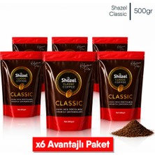 Shazel Classic Çözünebilir Kahve | 500 gr | 6 Paket