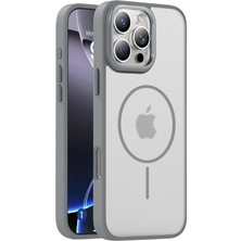 Wonew iPhone 16 Pro Max Shadow Magsafe Kılıf Titanyum Gri