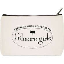 Designedfy Gilmore Girls Baskılı Bez Makyaj Çantası, Kalemlik, El Çantası