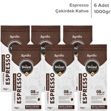 Shazel Espresso Kahve | Çekirdek | Flat Bottom | 1000 gr | 6 Paket