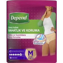 1001 Emici Külot Orta Boy Kadın 10'lu 1 Paket