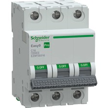 Schneider Electric EZ9F59316 - Easy9 Pro H 3p C 16A Mcb