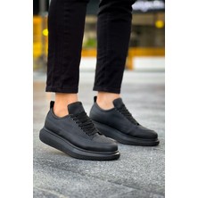 Joy Ayakkabı JY914 Drake Bağcıklı Cilt Erkek Günlük Sneaker Ayakkabı Cst Siyah