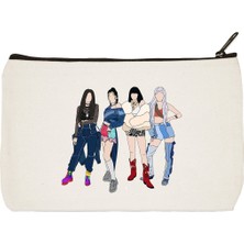 Designedfy Clutch Blackpink Grup Baskılı Bez Makyaj Çantası, Kalemlik, El Çantası