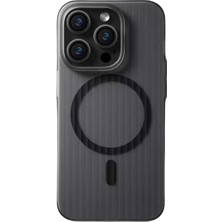 Wonew iPhone 14 Pro Geomatrix Magsafe Siyah Kılıf
