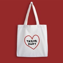 Designedfy Taylor Swift Baskılı Bez Çanta