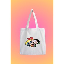 Designedfy Powerpuff Girls 2 Su Geçirmez Baskılı Bez Çanta