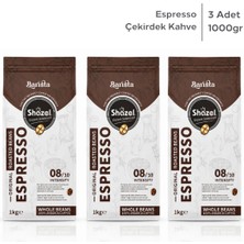 Shazel Espresso Kahve | Çekirdek | Flat Bottom | 1000 gr | 3 Paket