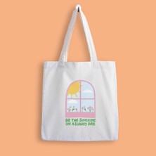 Designedfy Sunshine Baskılı Bez Çanta