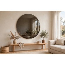 HK Home Design 70 cm 4 mm Yuvarlak Ayna ( Gerçek Füme Ayna )