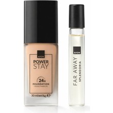 Avon Power Stay Likit Fondöten - 260G ve Far Away Splendoria Kadın Edp 10ML