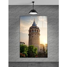 Marsilyan Galata Kulesi Istanbul Cam Tablo | Şık Modern Duvar Dekorasyonu | Seri Bbkuau