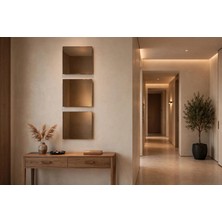 HK Home Design 15 cm x 15 cm 4 mm Kare Ayna ( Gerçek Bronz Ayna ) 4 ADET