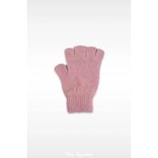 PIECE SIGNATURE 2024 Yeni, Kesik Parmak Angora Eldiven Düz Renk ( %50 Viscose %40 Polyamide %10 Angora )