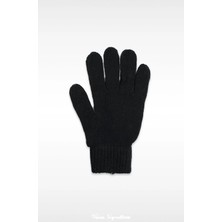 PIECE SIGNATURE 2024 Yeni Beş Parmak Angora Eldiven Düz Renk ( %50 Viscose %40 Polyamide %10 Angora )