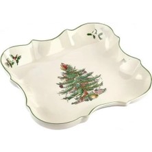 Mucize Spode Christmas Tree Devonia Tray 20CM / 8in - Kare Servis ve Sunum Tabağı