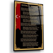 Marsilyan Nw Özel Istiklal Marşı Modern Cam Tablo | Şık Duvar Sanatı ve Ev Dekoru | Seri EW5O3L