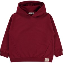 Civil Boys Basic Kapşonlu 6-9 Yaş Sweatshirt - Bordo