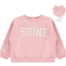 Civil Girls Born To Shine 2-5 Yaş Sweatshirt - Pudra
