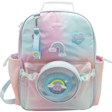 Chimola Chımola Rainbow Ayıcık Mavi-Pembe Sırt Çantası