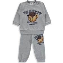 Civil Baby Ayıcık Baskılı 6-18 Ay Takım - Gri