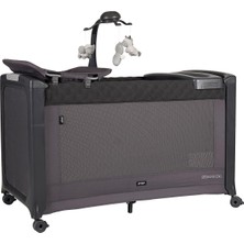 Prego Granada Otomatik Katlanabilen Anne Yanı Oyun Parkı 60X120 cm - Gri
