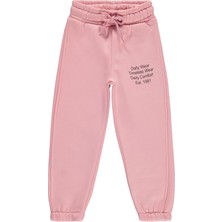Civil Girls Daily Wear Baskılı 6-9 Yaş Eşofman Altı - Pudra