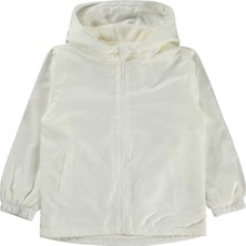 Civil Girls Polarlı Düz 10-13 Yaş Yağmurluk - Ekru