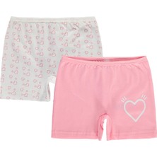 Civil Girls Cute Kalp 2-12 Yaş Kız Çocuk 2'li Boxer