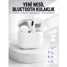 Arvonx Yeni Nesil Beyaz Çağrı Cevaplayabilen Bluetooth Kulaklık