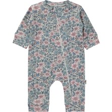 Civil Baby Çiçek Empirme Femuarlı 1-6 Ay Tulum - Ekru