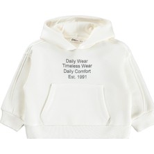 Civil Girls Daily Wear Baskılı 2-5 Yaş Sweatshirt - Ekru