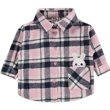 Civil Baby Tavşan Nakışlı Oduncu 6-18 Ay Gömlek - Ekru