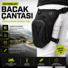 Akgüneş Motogaraj Motosiklet Bacak Çantası Su Geçirmez Suya Dayanıklı Telefon Cüzdan Anahtar Çantası Ayarlanabilir Bel Bacak Çantası
