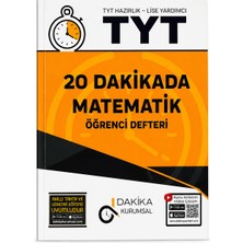 Dakika Yayınları 20 Dakikada Tyt Matematik Öğrenci Defteri – Konu Anlatımlı Video Çözümlü – Akıllı Tahta Uyumlu Yks Tyt Matematik Hazırlık Kitabı