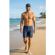 PIECE SIGNATURE Ayarlanabilir Metal Tokalı Vintage Pamuk Yıkanmış Denim Spor Düz 6 Panel Beyzbol Şapkası (58-59 Cm)