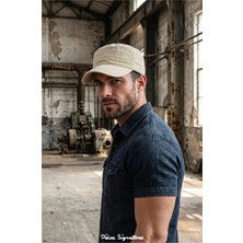 PIECE SIGNATURE %100 Akrilik, Yıkamalı Trucker Castro Şapka, Kemer Tokalı Ayarlanabilir ( Unisex )