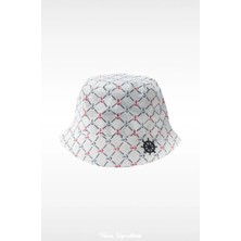 PIECE SIGNATURE %100 Pamuk Çocuklar Için Çıpalı Güneş Şapkası ( 4-8 Yaş ) ( Size 52 )