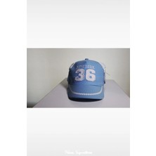 PIECE SIGNATURE Kulaklı New York 36 Nakışlı Çocuk Şapka ( 1-3 Yaş ) ( Mavi )
