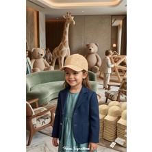 PIECE SIGNATURE %100 Pamuk Baskılı Kız Çocuk Şapkası ( 4-8 Yaş ) ( Size,52 cm )