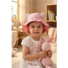 PIECE SIGNATURE Küçük Tavşanlar Için Şık Koruma: Fırfırlı Kız Çocuk Bucket Şapka ( 1-4 Yaş ) ( Size 47-50 cm )