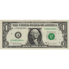 Banknoting Amerika 1 Dolar 2017 Replacement-Star Note. Ççt.
