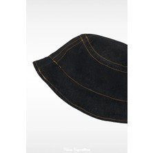 PIECE SIGNATURE %100 Pamuk Çocuk Kot Balıkçı Şapka ( 4-8 Yaş ) ( 52 cm )